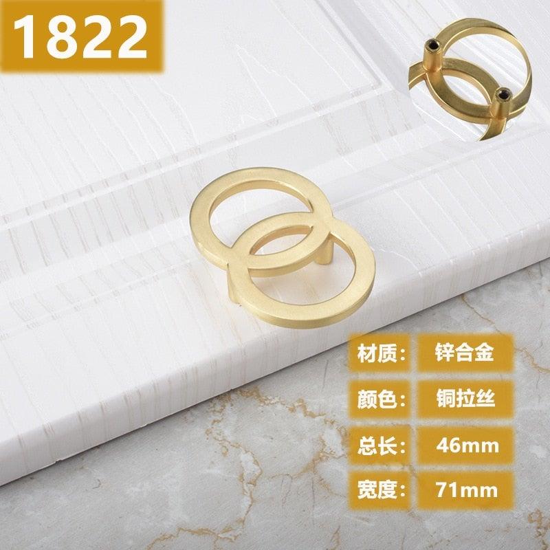 New Chinese Golden Cupboard Door Drawer Concealed Buckle Handle Wardrobe Zinc Alloy Hardware Handle Kitchen Cupboard Hardware Modern Style Furniture Door Pulls