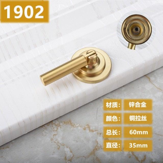 New Chinese Golden Cupboard Door Drawer Concealed Buckle Handle Wardrobe Zinc Alloy Hardware Handle Kitchen Cupboard Hardware Modern Style Furniture Door Pulls