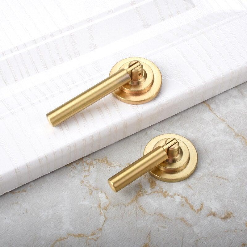 New Chinese Golden Cupboard Door Drawer Concealed Buckle Handle Wardrobe Zinc Alloy Hardware Handle Kitchen Cupboard Hardware Modern Style Furniture Door Pulls