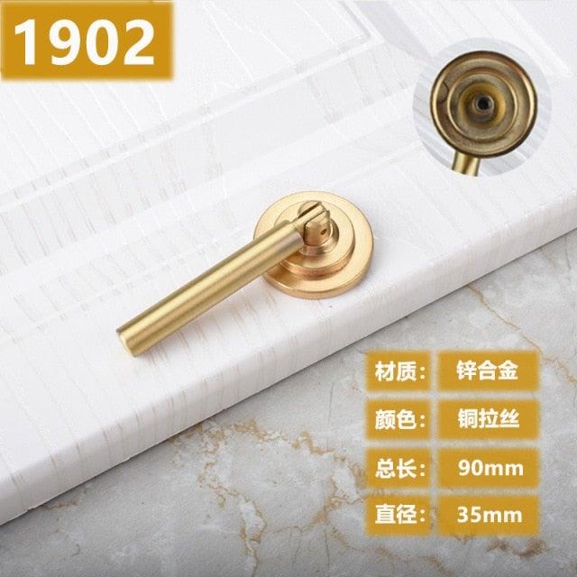 New Chinese Golden Cupboard Door Drawer Concealed Buckle Handle Wardrobe Zinc Alloy Hardware Handle Kitchen Cupboard Hardware Modern Style Furniture Door Pulls