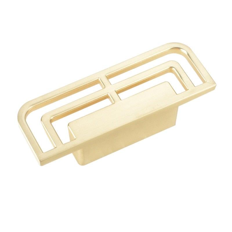 New Chinese Golden Cupboard Door Drawer Concealed Buckle Handle Wardrobe Zinc Alloy Hardware Handle Kitchen Cupboard Hardware Modern Style Furniture Door Pulls