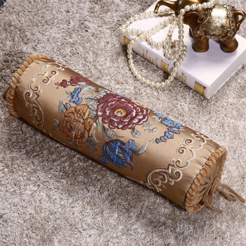 New Classical Luxury Cylindrical Cotton And Linen Pillow Roll Cushion Sofa Throw Polyester Cotton Linen Pillowcase Sofa Cushion Cover Backrest Home Chair Modern Colorful Design 15X50CM