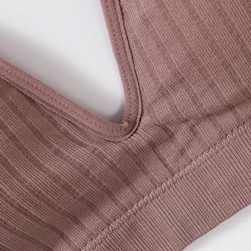 New Comfortable Seamless Sports Bras For Women And Girls Top Female Brassiere Deep V Sexy Women's Underwear Backless