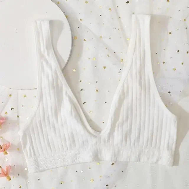 New Comfortable Seamless Sports Bras For Women And Girls Top Female Brassiere Deep V Sexy Women's Underwear Backless