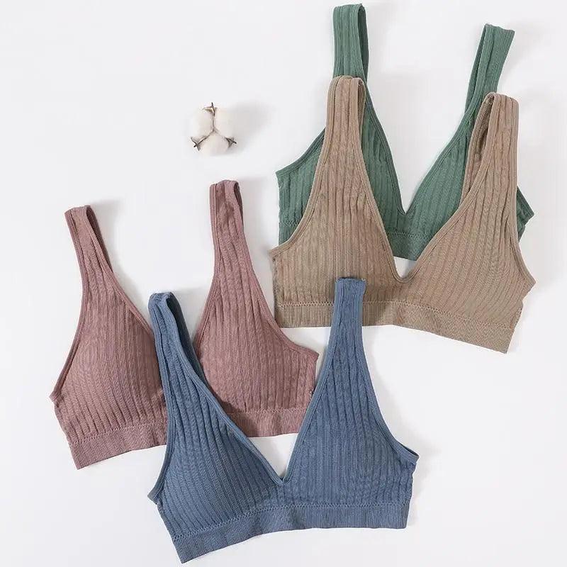 New Comfortable Seamless Sports Bras For Women And Girls Top Female Brassiere Deep V Sexy Women's Underwear Backless