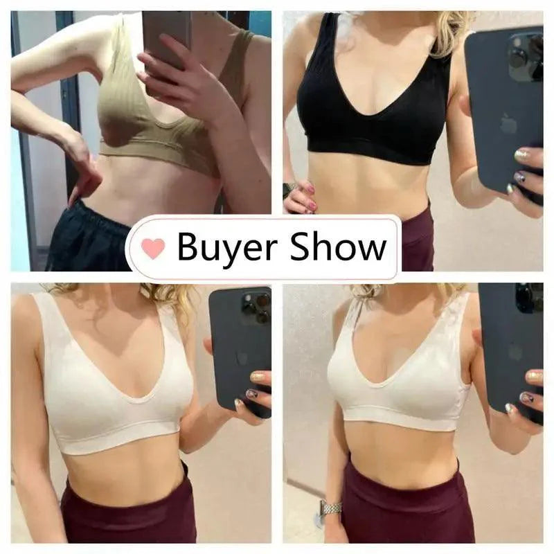 New Comfortable Seamless Sports Bras For Women And Girls Top Female Brassiere Deep V Sexy Women's Underwear Backless