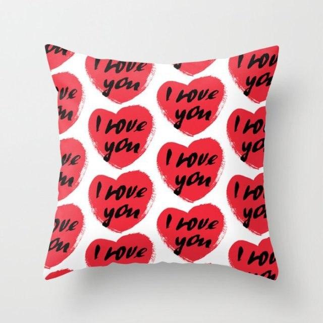 New Creative Red Cushion Case Hot Modern Home Outdoor Decorative Geometry Square Pillow Case Decorative Pillows Case Sofa Couch Seat Polyester Pillows Covers 45x45CM