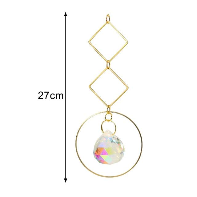 New Crystal Guardian Angel Wing  Sun-catcher Car Charm For Rear View Mirror Clear Window Rainbow Maker Collection With Crystal Wind Chimes For Home Garden Hanging Decoration Photography Prop