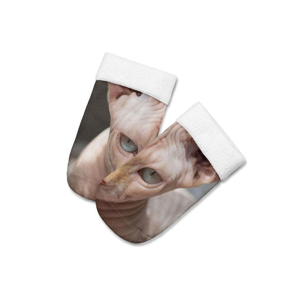 3D Printed Women Winter Christmas Socks Funny Creative Pet Cat Face Unisex Cotton Ankle Socks Children Gift Animal Lover Socks For Men And Women