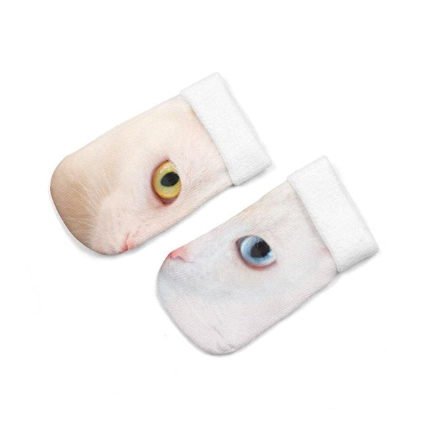 3D Printed Women Winter Christmas Socks Funny Creative Pet Cat Face Unisex Cotton Ankle Socks Children Gift Animal Lover Socks For Men And Women