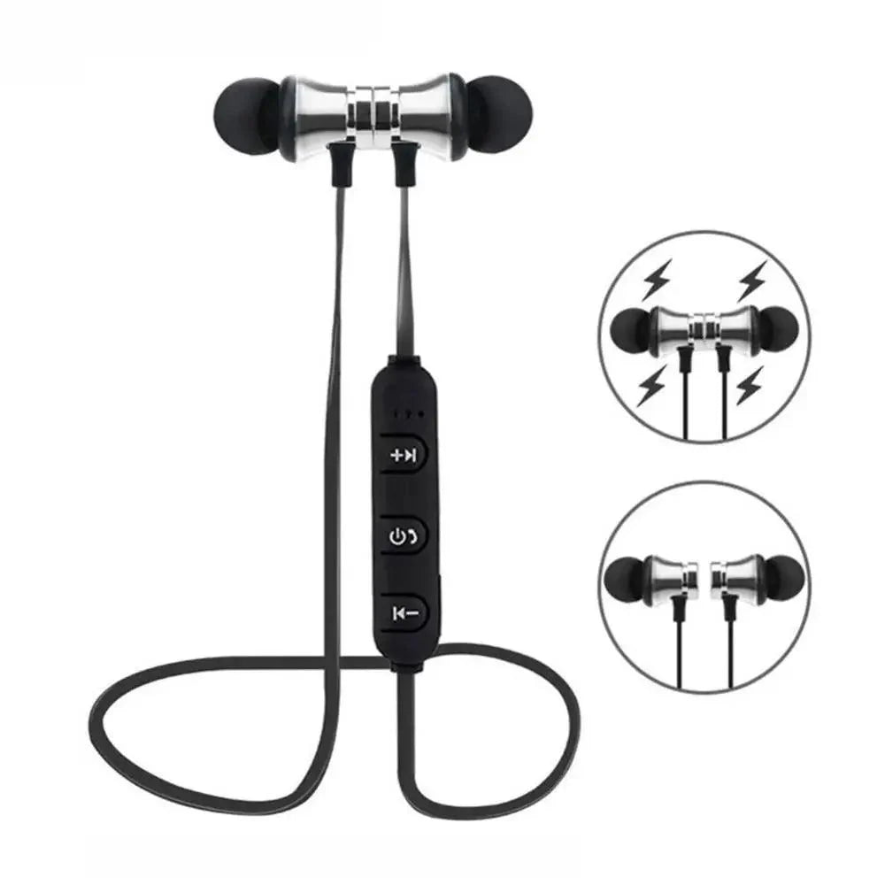 Magnetic Wireless Bluetooth Earphone Music Neckband Sports Earphones For Running & Workout