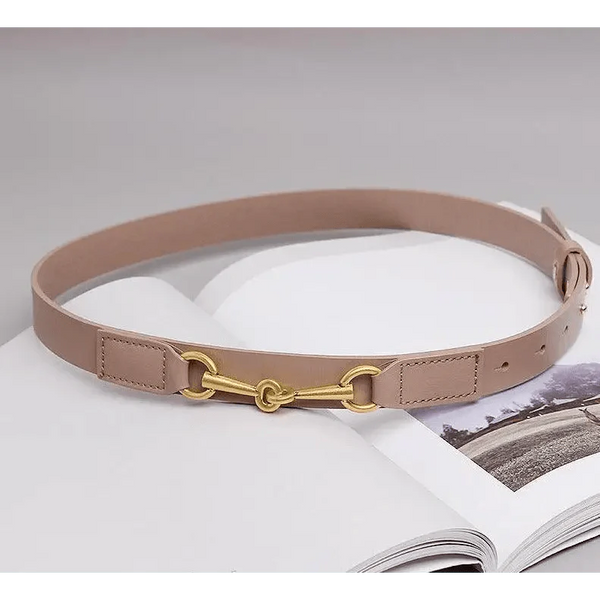 Simple Black Plain Leather Belt For Women Classic Thin Skinny Waistbands Casual Women Dress Belts