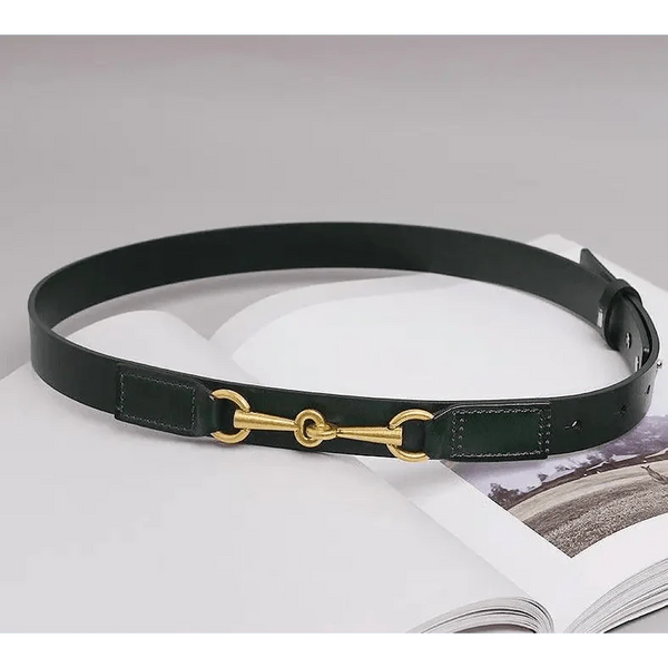 Simple Black Plain Leather Belt For Women Classic Thin Skinny Waistbands Casual Women Dress Belts