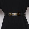 Simple Black Plain Leather Belt For Women Classic Thin Skinny Waistbands Casual Women Dress Belts
