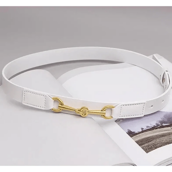 Simple Black Plain Leather Belt For Women Classic Thin Skinny Waistbands Casual Women Dress Belts