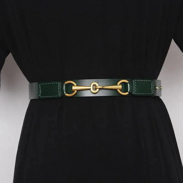 Simple Black Plain Leather Belt For Women Classic Thin Skinny Waistbands Casual Women Dress Belts