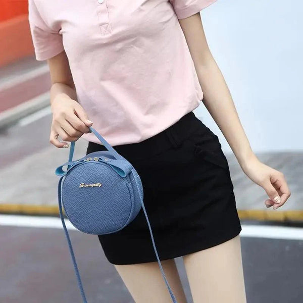 Small Circular Bag For Women And Girls Fashionable Single Shoulder Slung Mobile Phone Ladies Purse Women's Crossbody Messenger Gift Bags