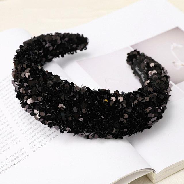 Sparkly Sequins Sponge Headbands Mermaid Knot Tie Head Bands for Women Daily Party Crown Turban Gorgeous Hair Accessories For Women