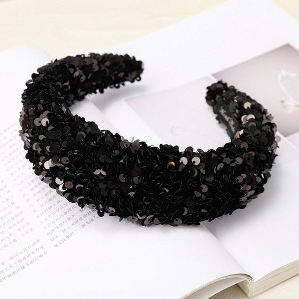 Sparkly Sequins Sponge Headbands Mermaid Knot Tie Head Bands for Women Daily Party Crown Turban Gorgeous Hair Accessories For Women