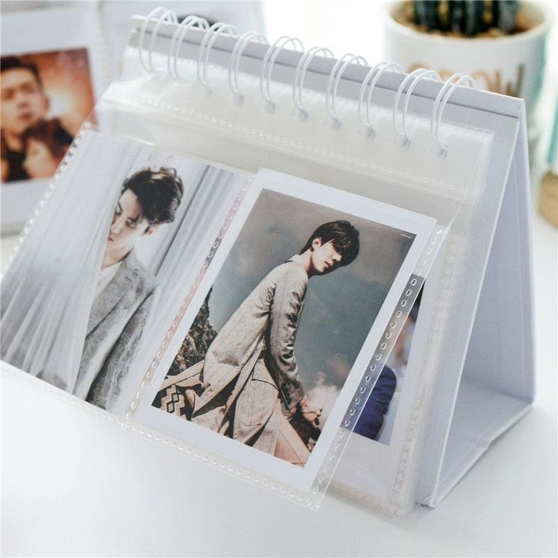 New Desktop Mini  Standing Polaroid Photo Album Scrapbooking Photocards album for cards stamps Photo Frame Instar Tabletop Flip Calendar Photo Album Gifts For Everyone