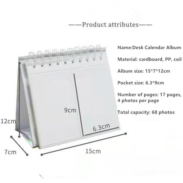 New Desktop Mini  Standing Polaroid Photo Album Scrapbooking Photocards album for cards stamps Photo Frame Instar Tabletop Flip Calendar Photo Album Gifts For Everyone