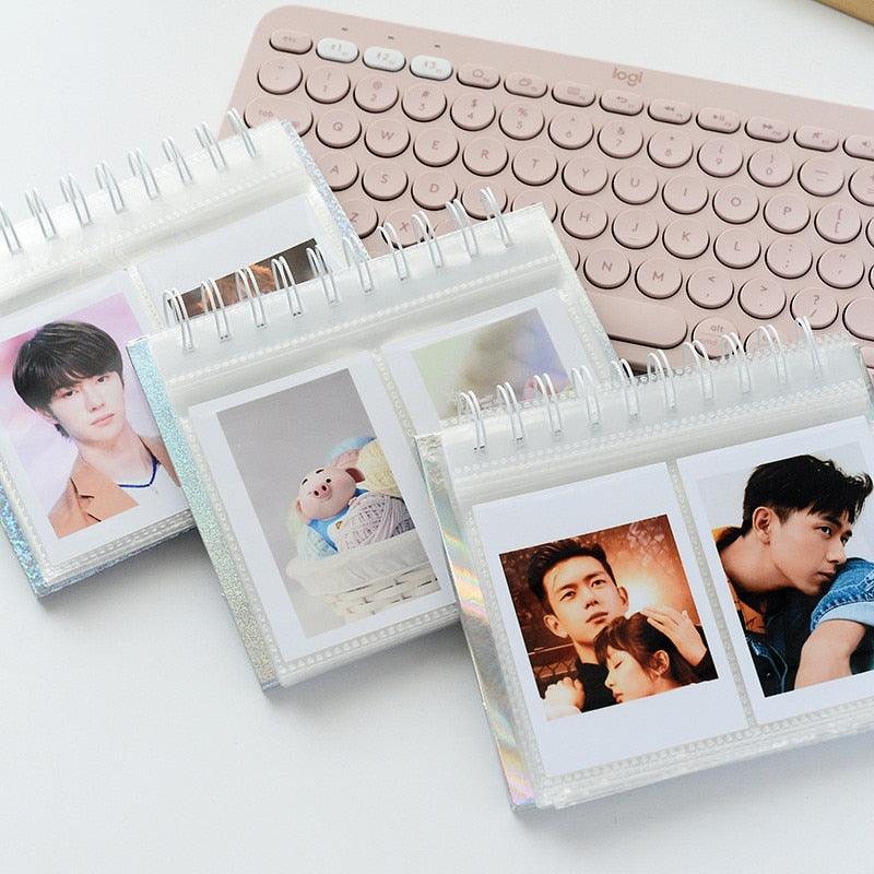 New Desktop Mini  Standing Polaroid Photo Album Scrapbooking Photocards album for cards stamps Photo Frame Instar Tabletop Flip Calendar Photo Album Gifts For Everyone