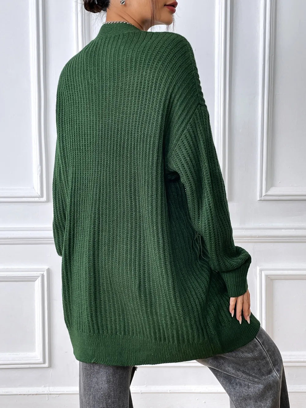 New dual pocket minimalist casual sweater cardigan