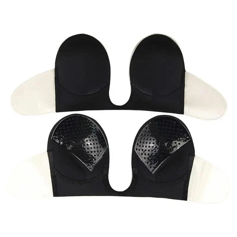 New Elegance Invisible Push Up Bra Strapless Bras Dress Wedding Party Sticky Self-adhesive Silicone Brassiere Breathable Deep U Bra Underwear