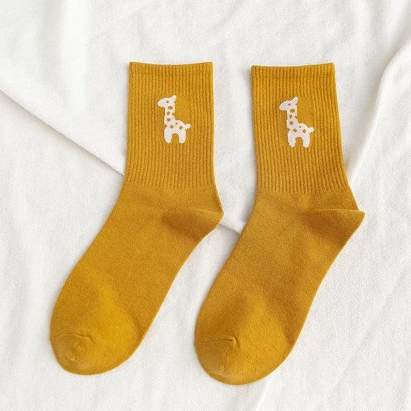 New Elegant Fruit Printed Breathable Cotton Socks Happy Funny Unisex Socks Candy Colors Harajuku Casual Cotton Crew Socks For Men And Women