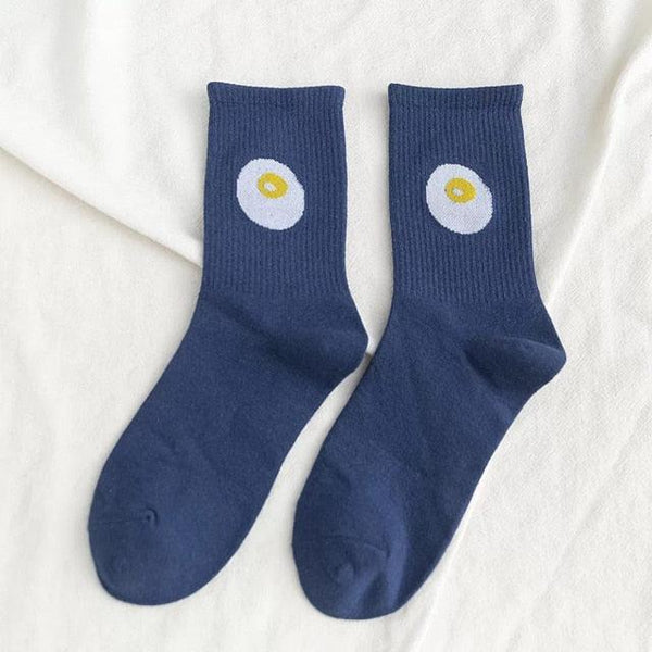 New Elegant Fruit Printed Breathable Cotton Socks Happy Funny Unisex Socks Candy Colors Harajuku Casual Cotton Crew Socks For Men And Women