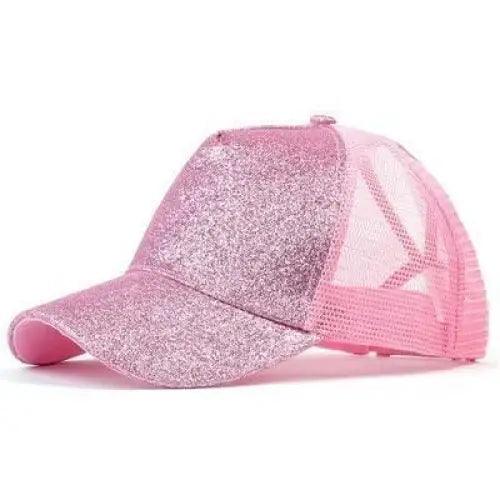 New Elegant Glitter Ponytail Baseball Caps Sequins Shining High Quality Fashionable Cap For Womens Messy Bun Adjustable Snapback Hip Hop Hat