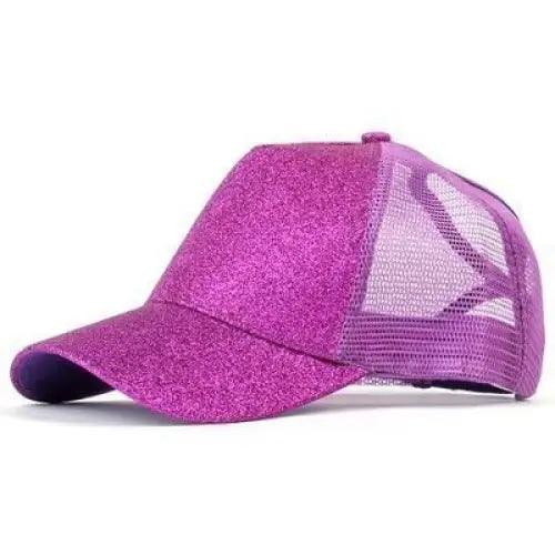 New Elegant Glitter Ponytail Baseball Caps Sequins Shining High Quality Fashionable Cap For Womens Messy Bun Adjustable Snapback Hip Hop Hat