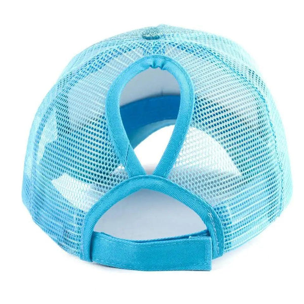 New Elegant Glitter Ponytail Baseball Caps Sequins Shining High Quality Fashionable Cap For Womens Messy Bun Adjustable Snapback Hip Hop Hat