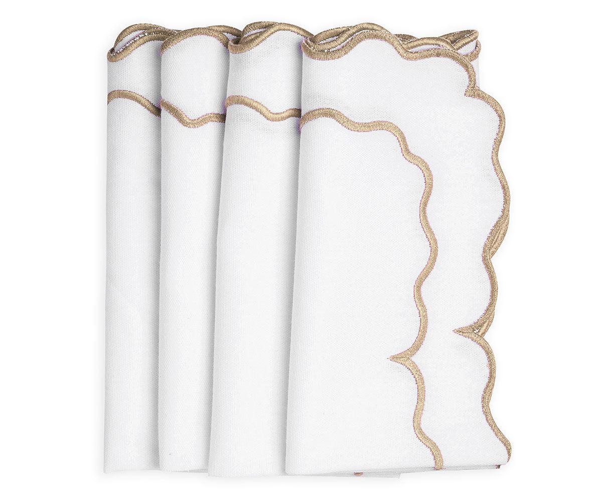 White Embroidered Napkins