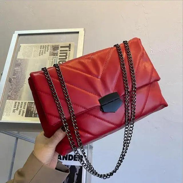 New Famous Casual Chain Crossbody Bags For Women Fashion Simple Shoulder Bag, Designer Handbags PU Leather Messenger Bags For Ladies