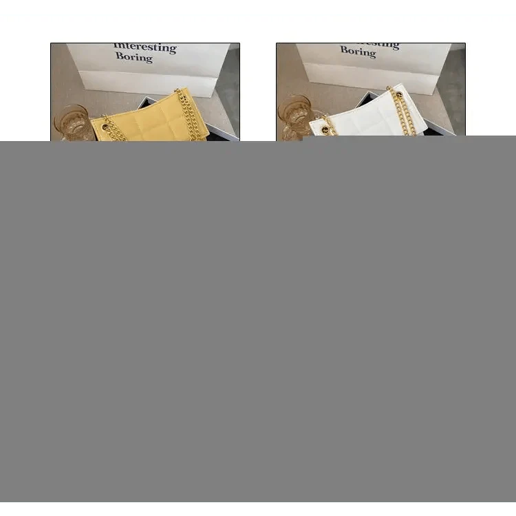 New Fancy Chain Strap Shoulder Bags for Women Summer Fashion Crossbody Bags PU Leather Lady Purses and Handbags