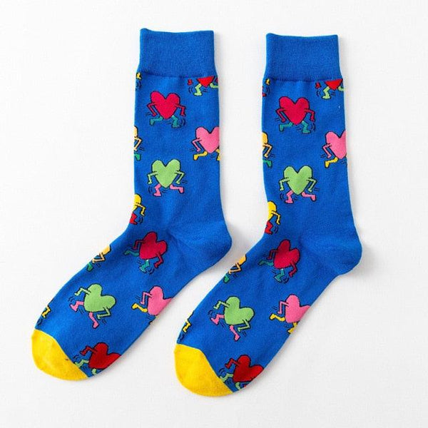 New Fashion Pure Soft Cotton Cartoon Animals Casual Socks Loving Heart Flamingo Women Cute Funny Short Ankle Socks For Men And Women