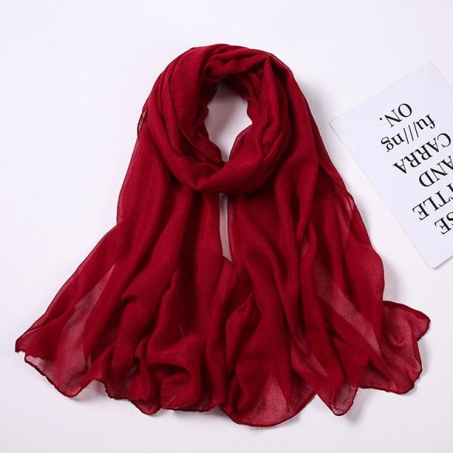 New Fashion Soft Cotton Elegant Viscose Scarf Ladies Scarf Shawls Lightweight Elegant Wraps  Muslim Hijab scarf scarves For Women
