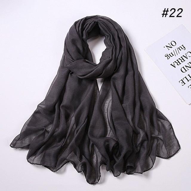 New Fashion Soft Cotton Elegant Viscose Scarf Ladies Scarf Shawls Lightweight Elegant Wraps  Muslim Hijab scarf scarves For Women