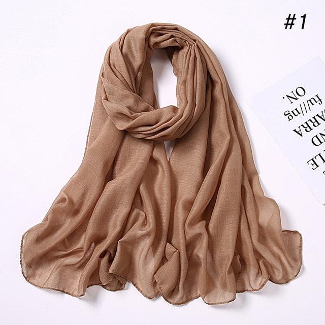 New Fashion Soft Cotton Elegant Viscose Scarf Ladies Scarf Shawls Lightweight Elegant Wraps  Muslim Hijab scarf scarves For Women