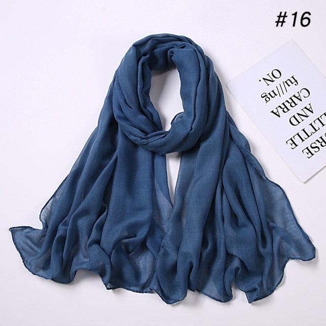 New Fashion Soft Cotton Elegant Viscose Scarf Ladies Scarf Shawls Lightweight Elegant Wraps  Muslim Hijab scarf scarves For Women