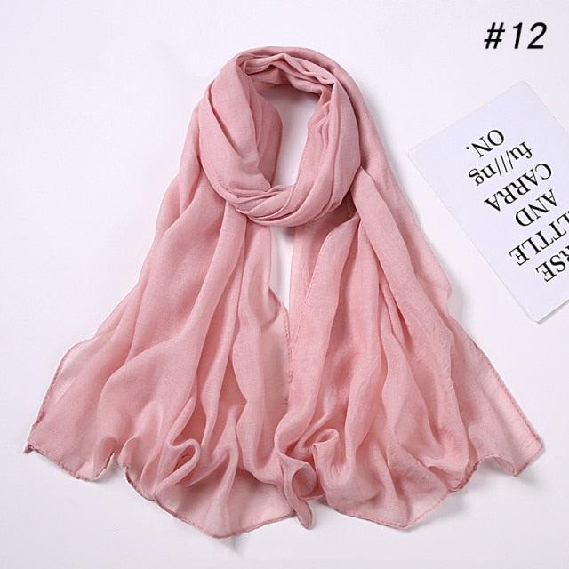 New Fashion Soft Cotton Elegant Viscose Scarf Ladies Scarf Shawls Lightweight Elegant Wraps  Muslim Hijab scarf scarves For Women