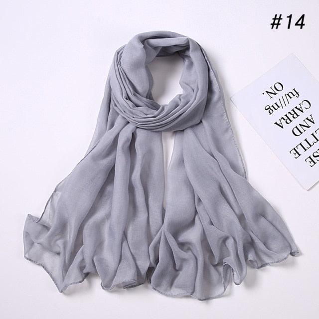 New Fashion Soft Cotton Elegant Viscose Scarf Ladies Scarf Shawls Lightweight Elegant Wraps  Muslim Hijab scarf scarves For Women
