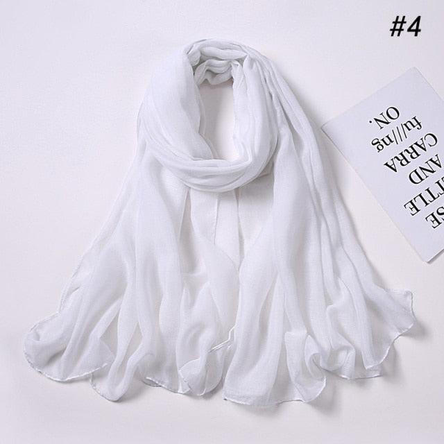 New Fashion Soft Cotton Elegant Viscose Scarf Ladies Scarf Shawls Lightweight Elegant Wraps  Muslim Hijab scarf scarves For Women