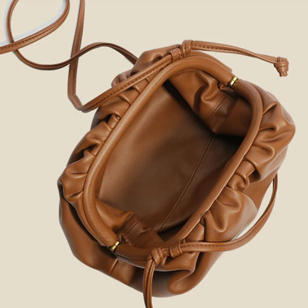 New Fashion Solid Color Headbag For Women Soft Leather Shoulder Crossbody Bag Female Travel Casual Bags