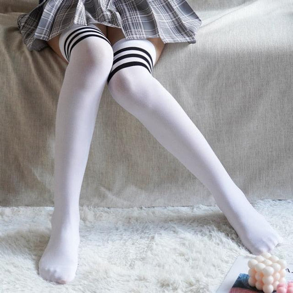 New Fashion Thigh High Stockings Solid Velvet Soft Flexible Over Knee Socks Tall Long Boot Stockings for Women
