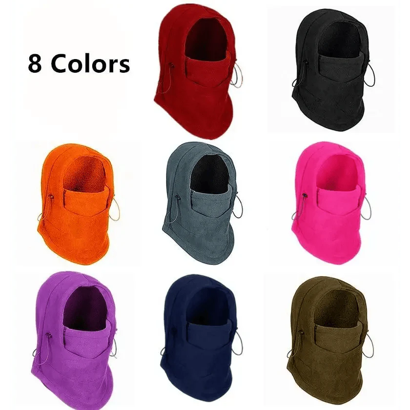 New Fashion Warm Cap Winter Men Women Hats Thermal Fleece Hat Hooded Neck Warmer Hiking Scarves