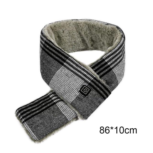 New Fashion Winter USB Heated Scarf Unisex Neck Warmer Neckerchief Winter Rechargeable Heating Elegant Scarf Neck Heating Pad Lightweight Shawl To Keep Your Neck Warm Shawl For Women