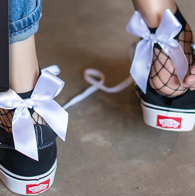 New Fashion Women Black Mesh Short Ankle Socks Girls Fishnet Socks With Cute Bow Ladies Socks in 6 Colors Outdoor Stylish Socks For Women