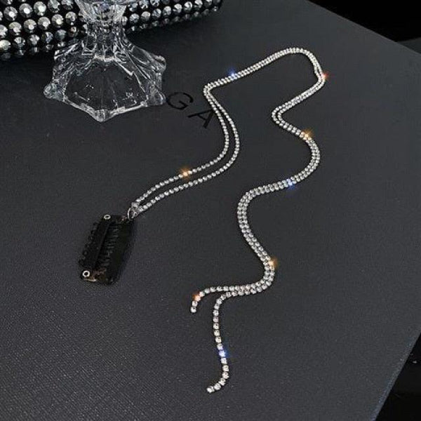 New Flashing Diamond Chain Hairpin Braided Hair Headdress Tassel Hairpin High Sense Temperament Dirty Braided Hairband Gorgeous Hair Accessories For Women